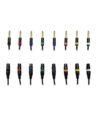 Audio2000's E06112E8 12 Feet 1/4" TRS to XLR Female Audio Cable (8 Pack)