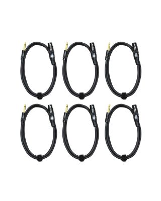 Audio2000's E07106P6 6 Ft 1/4" TS To XLR Female Microphone Cable (6 Pack)
