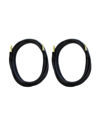 Audio2000's E08112P2 12 Ft 1/4" TRS to 1/4" TRS Audio Cable (2 Pack)