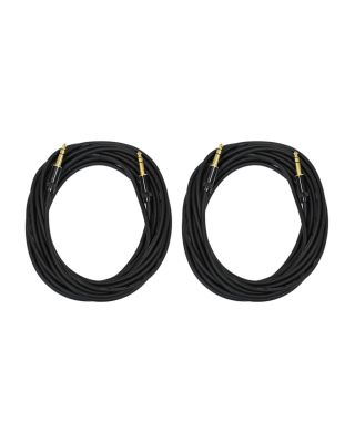 Audio2000's E08125P2 25 Ft 1/4" TRS to 1/4" TRS Audio Cable (2 Pack)