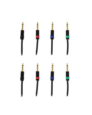 Audio2000's E09106E4A 6ft 1/4" TS To 1/4" TS Audio Cable (4 Pack)