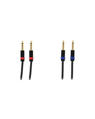 Audio2000's E09103RB2 3ft 1/4" TS To 1/4" TS Audio Cable (2 Pack)