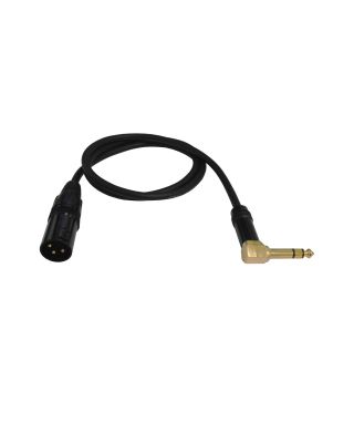 Audio2000's E14103 3 Ft 1/4" TRS Right Angle to XLR Male Audio Cable