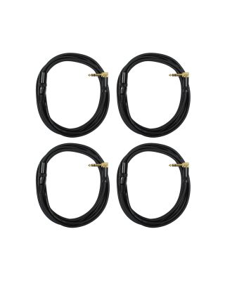 Audio2000's E14112P4 12 Ft 1/4" TRS Right Angle to XLR Male Audio Cable (4 Pack)