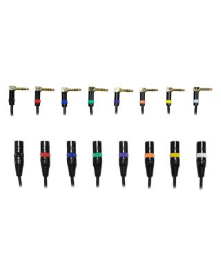 Audio2000's E14150E8 50 Feet 1/4" TRS Right Angle to XLR Male Audio Cable (8 Pack)
