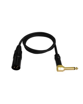 Audio2000's E17103 3 Ft 1/4" TS Right Angle to XLR Male Audio Cable