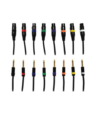 Audio2000's E07150E8 50Ft 1/4" TS To XLR Female Microphone Cable (8 Pack)
