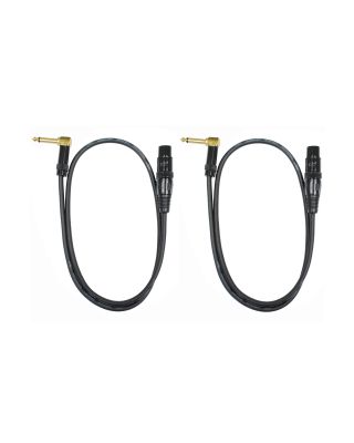 Audio2000's E23103P2 3 Ft 1/4" TS Right Angle to XLR Female Microphone Cable (2 Pack)