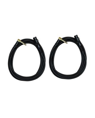 Audio2000's E23112P2 12 Ft 1/4" TS Right Angle to XLR Female Microphone Cable (2 Pack)