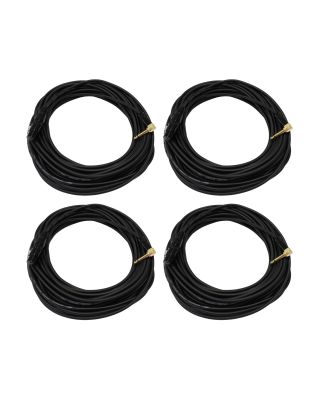 Audio2000's E23150P4 50 Ft 1/4" TS Right Angle to XLR Female Microphone Cable (4 Pack)