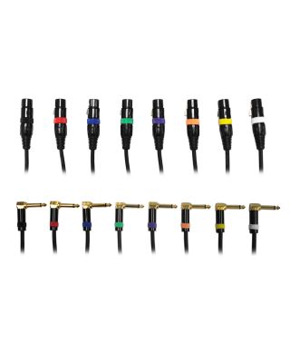 Audio2000's E23112E8 12 Feet 1/4" TS Right Angle to XLR Female Microphone Cable (8 Pack)