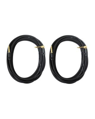 Audio2000's E26150P2 50 Ft 1/4" TRS Right Angle to 1/4" TRS Cable (2 Pack)