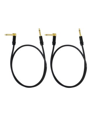 Audio2000's E28106P2 6Ft 1/4" TS Right Angle To 1/4" TS Audio Cable (2 Pack)