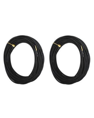 Audio2000's E28150P2 50Ft 1/4" TS Right Angle To 1/4" TS Audio Cable (2 Pack)