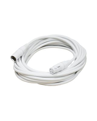 Audio2000's E80125 25ft XLR Male to Female White Microphone Cable