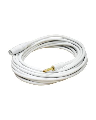 Audio2000's E80225 25 Ft 1/4" TS To XLR Female White Microphone Cable
