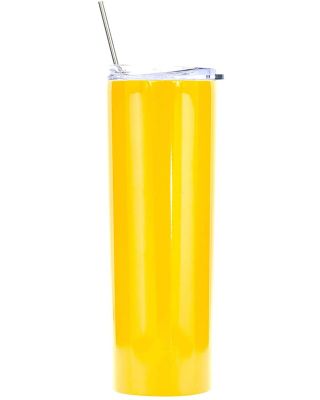 Ezprogear 20 oz Stainless Steel 1 Pack Glossy Mango Slim Skinny Vacuum Insulated Tumbler with Lid and Straw