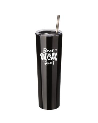 Best Mom Gift - Ezprogear 34 oz Stainless Steel Insulated Black Ice Coffee Mug Tumbler (34 oz, Best Mom Black)