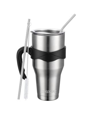 Ezprogear 40 oz Stainless Steel Tumbler Double Wall Vacuum Insulated with Straws and Handle (Stainless Original)