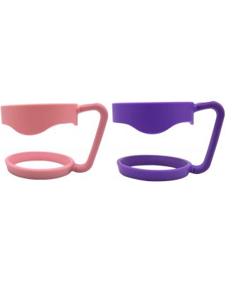 Ezprogear 2 Pack Purple and Pink Handle for 30 oz Stainless Steel Water Tumbler 