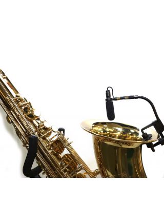 AV-JEFES PMM19B-35LS-SAX Saxophone/Trumpet Clip-On Musical Instrument Microphone for Sennheiser Wireless Microphone and Phantom Power Input