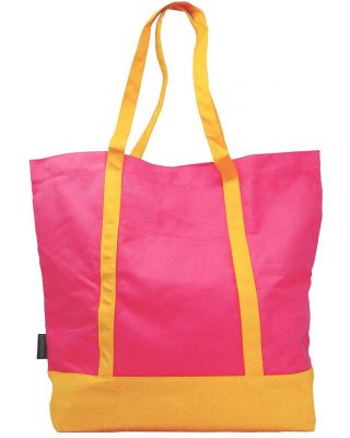 Ezprogear Large Heavy Duty Canvas Tote Bag Rose Pink/Orange 20" W x 17" H x 6" D 