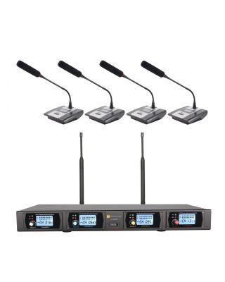 Martin Ranger U-8800 UHF Four Channels Modules Wireless Microphone System with Conference Desktop Microphone