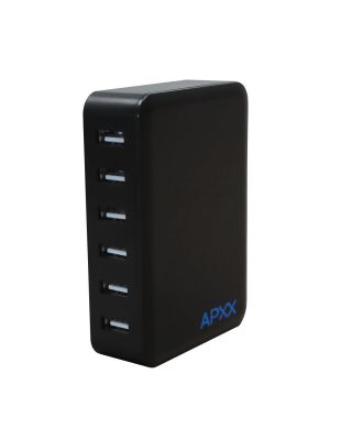 APXX UDA6-60C 6-port 60W 5V/12A Desktop USB Charger