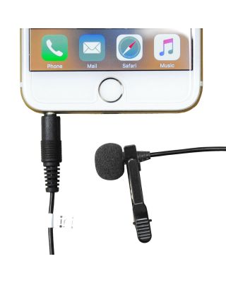 U-Voice UVC641-iSP Lavalier (lapel) Tie-Clip Microphone for Apple iPhone, iPad, Android, Samsung Galaxy, HTC and Windows Smartphone
