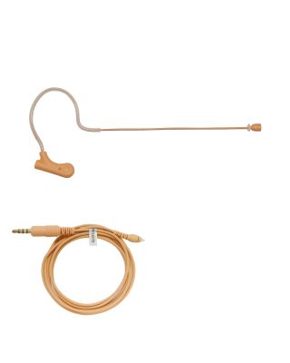 U-Voice UVS70D-35TRRS Tan Color Mini Headset Microphone with Detachable Cable for iPhone