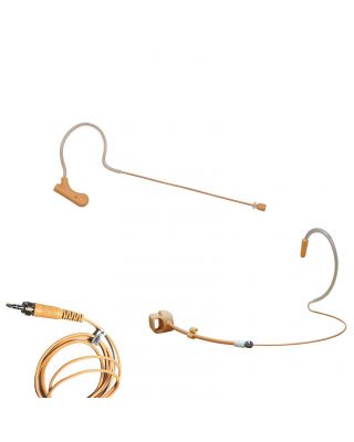 U-Voice UVS70DTF-35LS Tan Color Mini Headset Microphone with Frame for Sennheiser