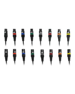 Audio2000's C02003C8 3 ft XLR Male to Female Microphone Cable (8 Pack)