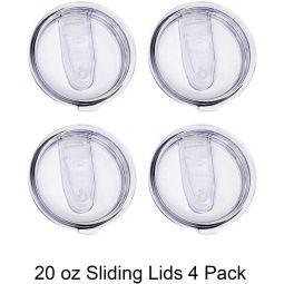 Ezprogear Sliding Lids for Ezprogear's Stainless Steel 20 oz Double Wall Vacuum Insulated Water Tumbler