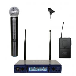 6952UL141 UHF 200 Frequency portable Wireless Microphone with Handheld & Lavalier