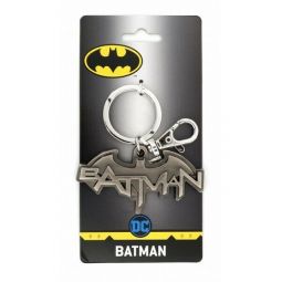 Batman Pewter Color Keychain Key Chain Keyring New BAT SIGNAL LOGO DC COMICS 