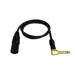 Audio2000's E17103 3 Ft 1/4" TS Right Angle to XLR Male Audio Cable