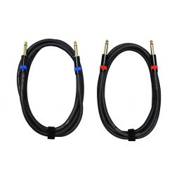 Audio2000's E90106P2 6Ft. 1/4" to 1/4" 14 AWG Speaker Cable (2 Pack)