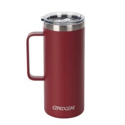 Ezprogear 32 oz Cherry Stainless Steel Beer Tumbler Double Wall Coffee Mug with Handle and Lid 