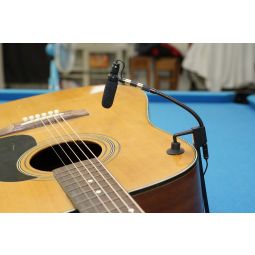 AV-JEFES PMM19B-LS-GT Guitar Clip-On Musical Instrument Microphone for Sennheiser Wireless Microphone and Phantom Power Input 