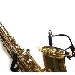 AV-JEFES PMM19B-35LS-SAX Saxophone/Trumpet Clip-On Musical Instrument Microphone for Sennheiser Wireless Microphone and Phantom Power Input
