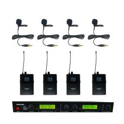 Rannsgeer UHF R288L 4-Channel Lapel (Lavalier) Wireless Microphone